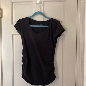 Black, short sleeve, maternity top